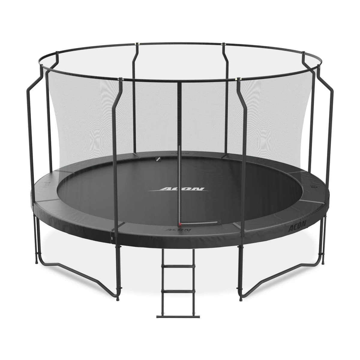 ACON ACON Air 14ft Black Round Trampoline with Premium Net and Ladder