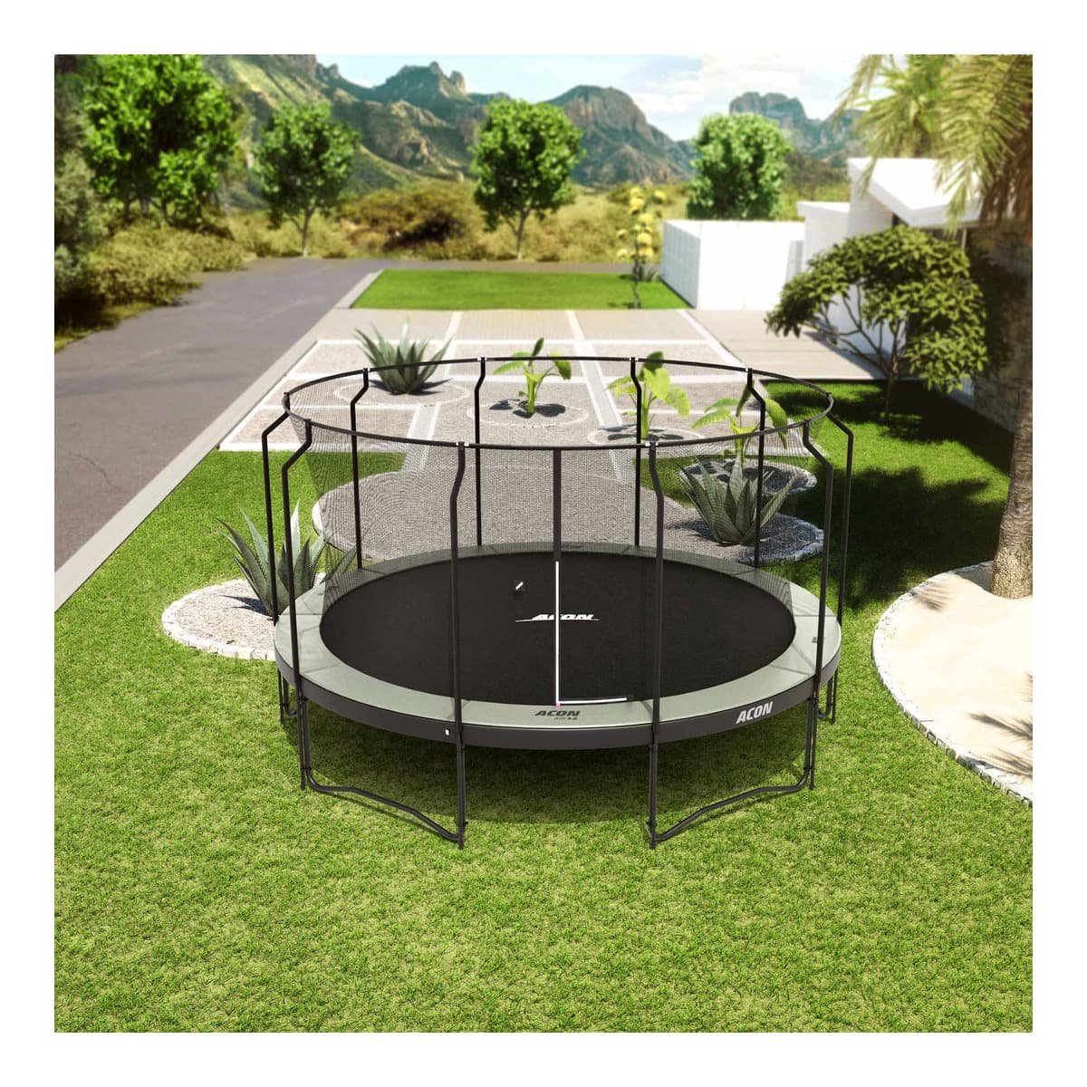ACON ACON Air 15ft Round Trampoline with Premium Net and Ladder